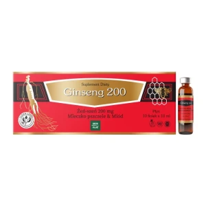 Ginseng 200 żeń-szeń & mleczko pszczele & miód 10 fiolek x 10 ml